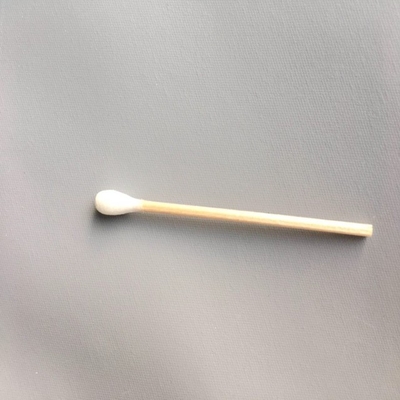 Disposable Non Sterile Long Wooden Cotton Swabs 100 Pcs / Bag For Hospital