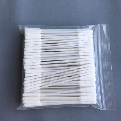 Multipurpose Cotton Cleaning Swabs Double Flat Heads Polyester Stick Material