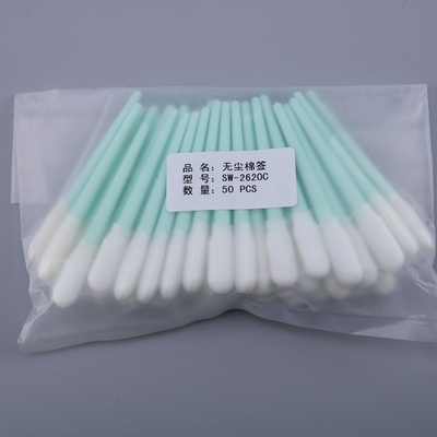 PP Stick Foam Cleaning Swabs , Industrial Foam Swabs For Keypads Assembly