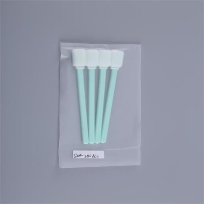 Rectangular Head Cleanroom Foam Swabs , 5'' Long Cleaning Swabs For Printers