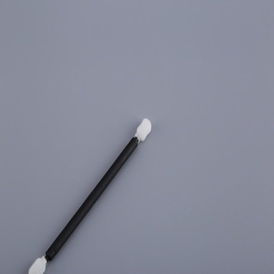 Open Cell Clean Room Cotton Swabs Black PP Stick 100 Pcs / Bag SGS Approved