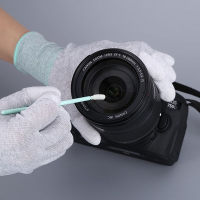 High Absorbent Camera Solvent Cleaning Swabs ESD Safe Handle Easy To Use Cleanroom Lint Free Stick