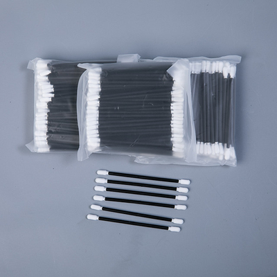 Optics Industry Foam Cleaning Swabs 100 Pcs / Bag With Black PP Stick