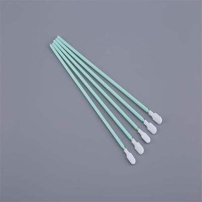 Sterile Q Tips Cotton Swabs with Lint Free Microfiber ESD Safe Handle and Thermally Bonded Polyester Head for Cleanroom Use