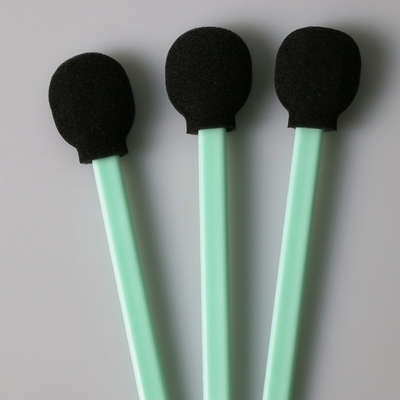SGS Certificated Cleanroom Swab With Black Big Round Head For Printer Cleaning