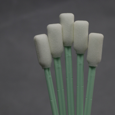 Durable Handle Foam Swabs (50pcs) - 125mm Lint-Free Orange/Black Handle Sponge Head for Sensitive Surface Cleaning