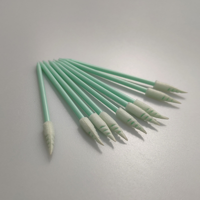 Dust Free PP Stick Cleanroom Foam Swab Spiral Pointed Head