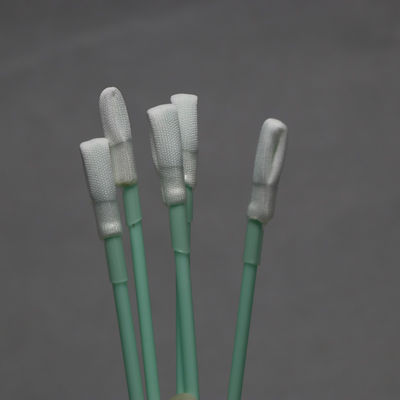 165mm Length Lint Free Dust Free Dacron Swab with Green Rigid Handle for Cleanroom Use