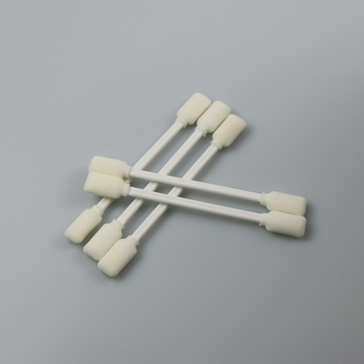 Double Rectangle Foam Head White PP Handle for Printer and Plotter Cleaning Swabs