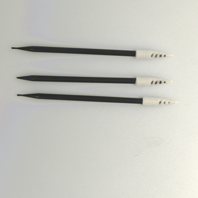 Thermal Bonded Black Cotton Swabs Spiral Head Cleanroom Foam Swabs
