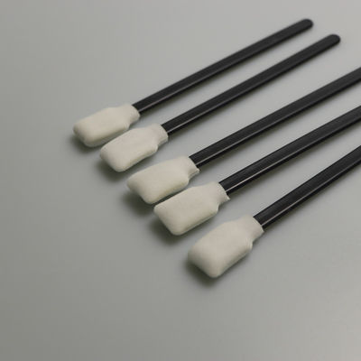 Polystyrene Handle Rectangular Foam Swabs with 128mm Length for Lint-Free Cleanroom Cleaning