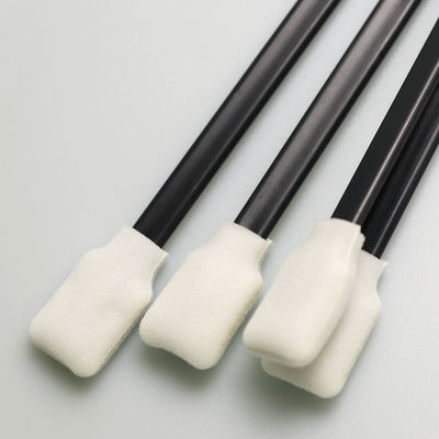 Polystyrene Handle Rectangular Foam Swabs with 128mm Length for Lint-Free Cleanroom Cleaning