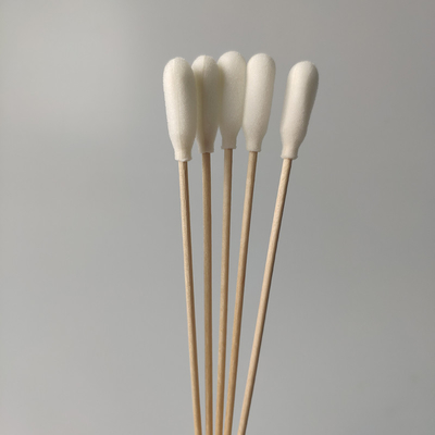 Medical 150mm 6 Inch Foam Covered Wooden Cotton Swab