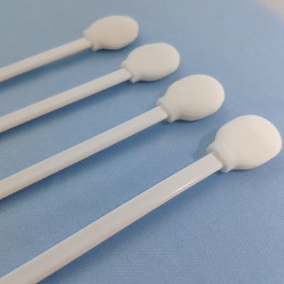 Round Sponge Head White Pp Stick Foam Tip Swabs Lollipop Shape