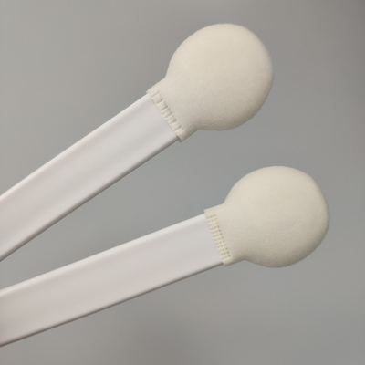 Large Width PP Handle White Foam Cleaning Swabs Lint Free