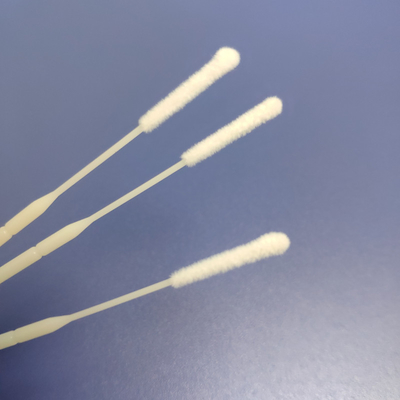 Sample Collection Sterile Swab Nylon Flocked Head For Nasal Oral Throat