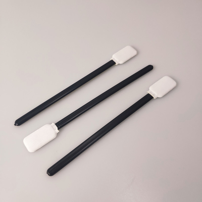Black Handle PP Stick Square Head Cleaning Swab For Electronics