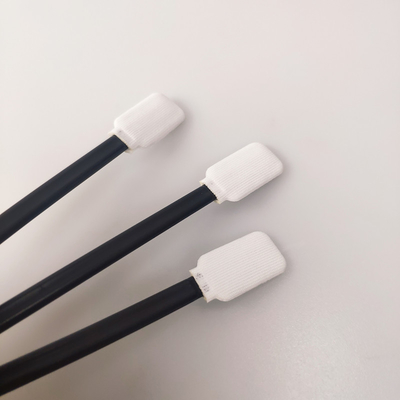 Cleaning Black Handle Double Layers Polyester Swabs 100pcs/Bag