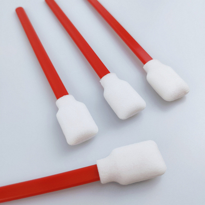 No Lint Red Foam Tipped Swabs Rectangle Square Sponge Head