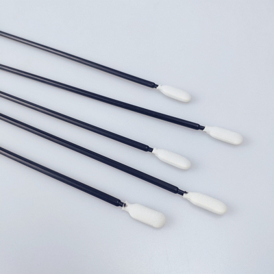 6.6 Inch Black Extra Long Foam Cleaning Swabs For Fine Powders Clean