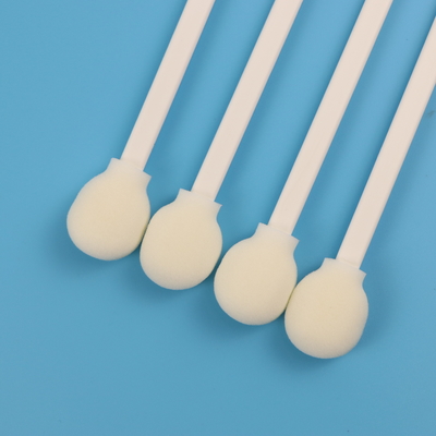 White PP Stick Medical Devices Cleaning Foam Tip Swab quick absorption