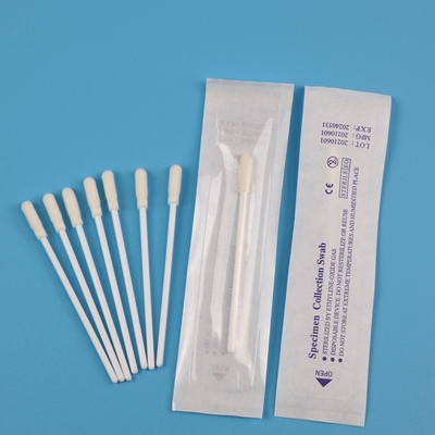 Individual Wrapped 8cm Specimen Collection Swab , PCR Nose Swab