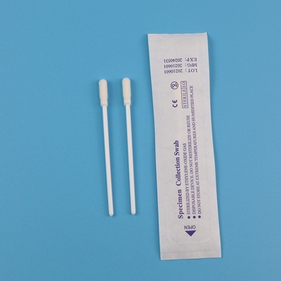 Individual Wrapped 8cm Specimen Collection Swab , PCR Nose Swab