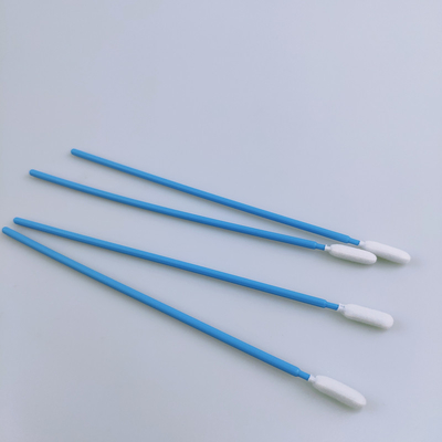 165mm Long Polypropylene  Handle Foam Tip Swabs Round Head