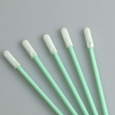 70mm Double Knitted Flat Mini Head Polyester Swab Applicator With PP Stick