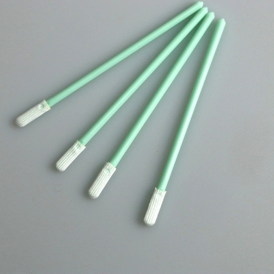 70mm Double Knitted Flat Mini Head Polyester Swab Applicator With PP Stick