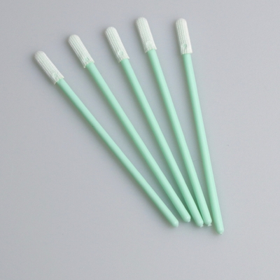 70mm Double Knitted Flat Mini Head Polyester Swab Applicator With PP Stick