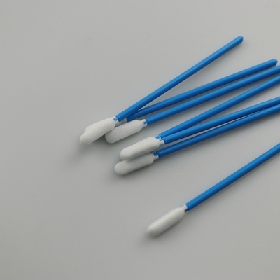 93mm Lint Free Industrial Foam Cleaning Swabs Sticks Blue Handle