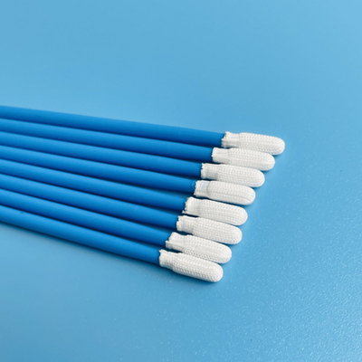Microfiber Cleaning Polyester Swabs Round Head With PP Stick 100PCS