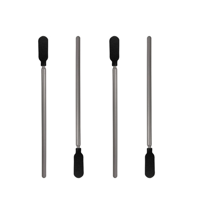 Gray PP Stick Industrial Black Foam Tip Swabs Dust Free