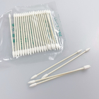 3MM Double Pointy Tipped Swab With Paper Stick Purified Cotton