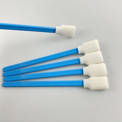 Highly Absorbent Foam Swabs For Solvent Cleaning Paddle Head Blue Handle