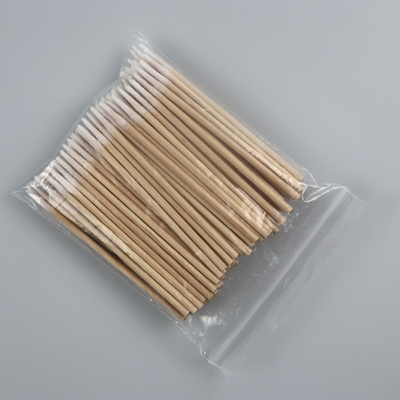 Industrial Micro Pointed Wooden Cotton Swab Cleanroom 1mm Eco Friendly