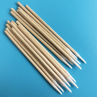 3" Lint Free Cotton Bud Wooden Stick 1mm Micro Pointed Cotton Swab For Factory Cleaning