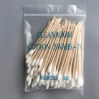 Disposable Non Sterile Long Wooden Cotton Swabs 100 Pcs / Bag For Hospital