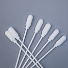 White Sterile Cotton Swabs Plastic Sticks Sponge Tip 18.5 Mm Head Length