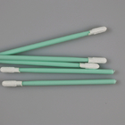 China Manufacture Industrial Green Handle Disposable Polyester Swabs For Electronics