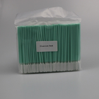 Cleanroom Paddle Head Green Rigid Handle Polyester Swabs With 102mm Length