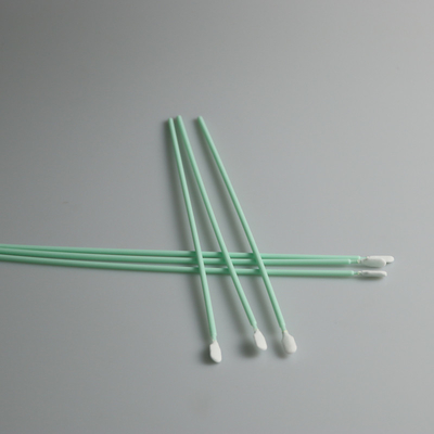 China Supplier Extra Long Handle Cleanroom Lint Free Round Dacron Tip Polyester Swab