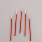 100pcs Industrial Use Red PP Stick Mini Pointed Foam Swab For Headset Cleaning