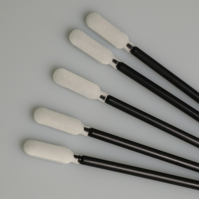 Round Head Cleanroom Foam Swab 93mm Lint Free With Black Handle