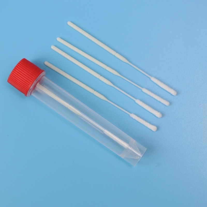 9cm Medical Sterile Flocked Nylon Nasal Sampling Swab Individual Wrapped