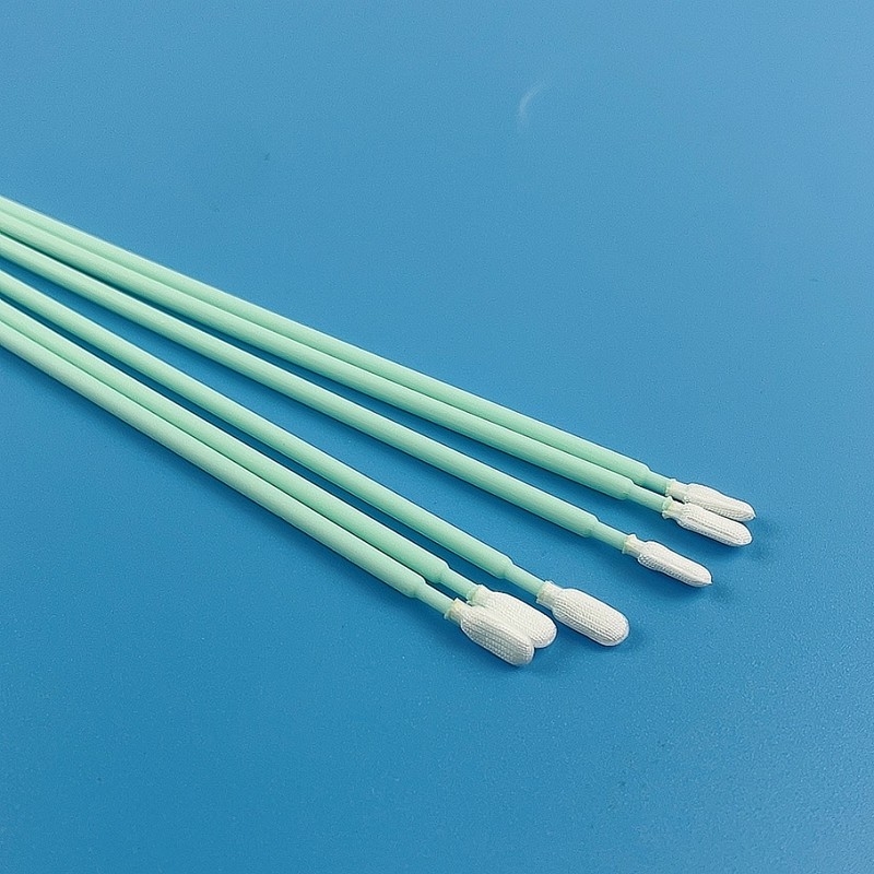 6.4'' Small Polyester Swabs Samples Accepted Double Knitted Dacron Cleaning Stick