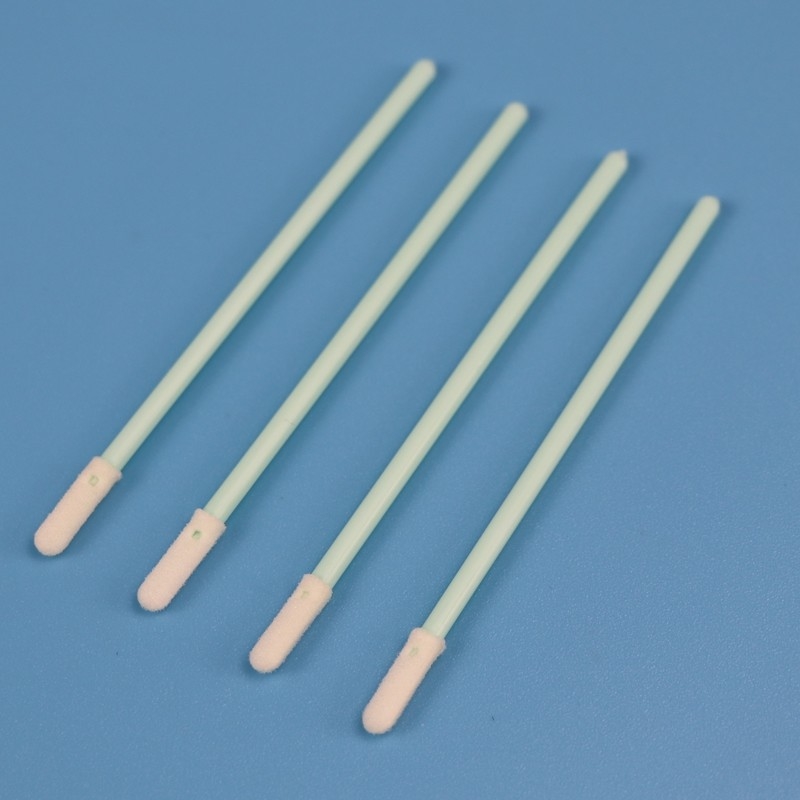 TX74 Dustless Green PP Stick Precision Cleaning Foam Tip Swabs For Cleanroom