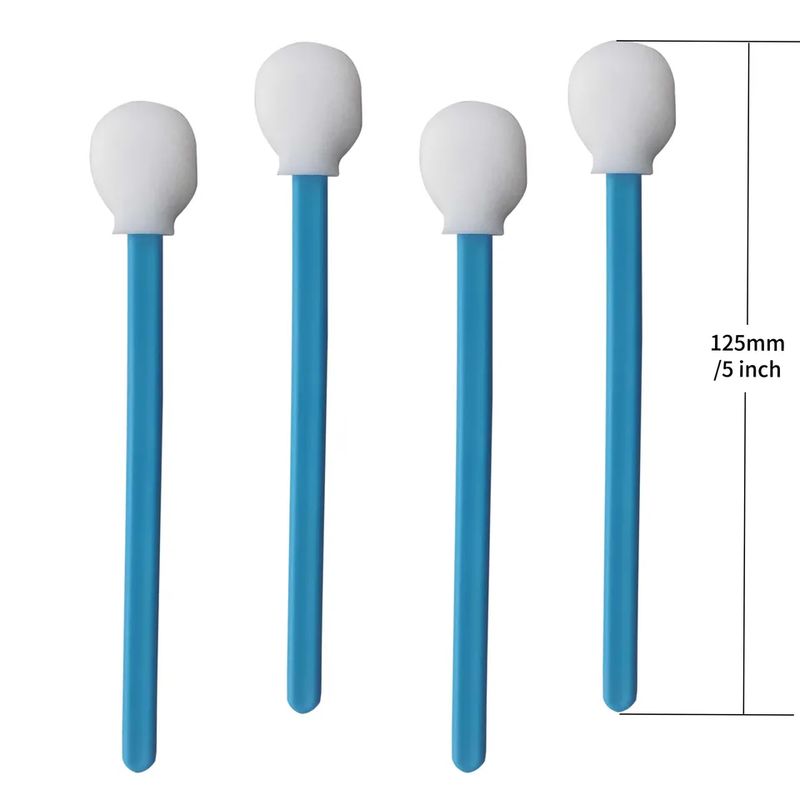 708 Type Long Handle Foam Swab with Round Foam Tip for Precision Cleanroom Cleaning