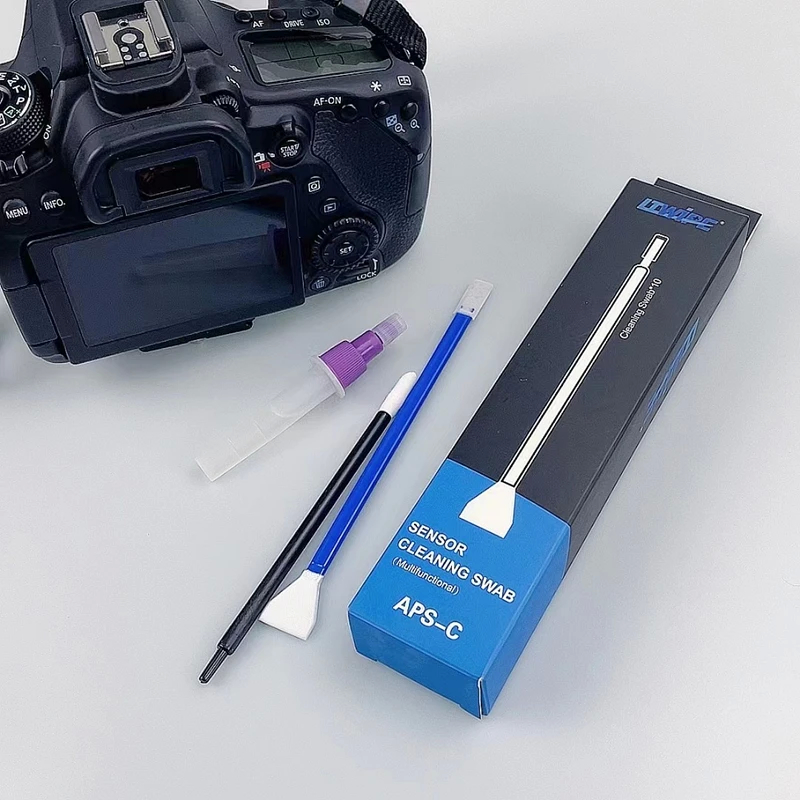 Lint Free Soft Sensor Cleaning Swabs for Camera Absorbent Microfiber V Shape Individual Wrapped Pack